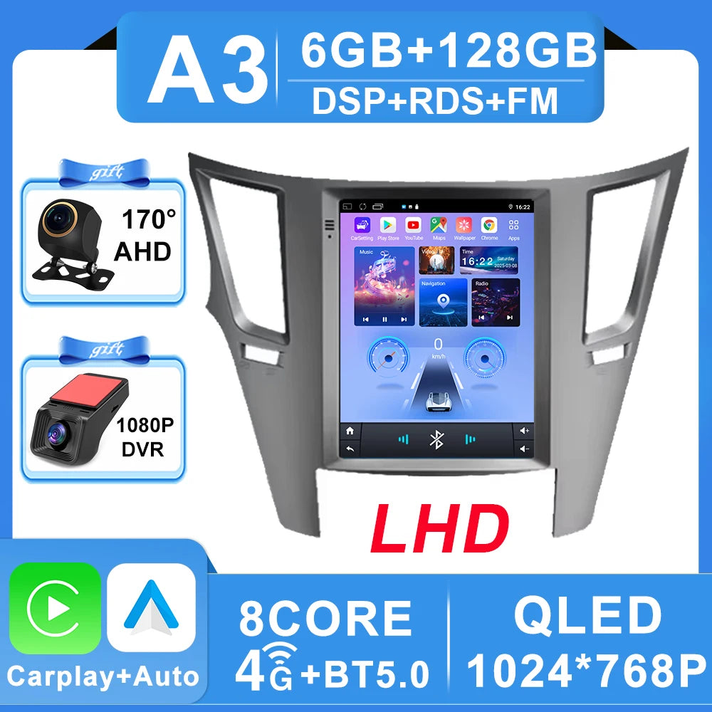 Android 16 Car Radio 9.7 inch For Subaru Outback 4 BR Legacy 5 2009 - 2014 Multimedia Video Player Navigation GPS Stereo Carplay CM World