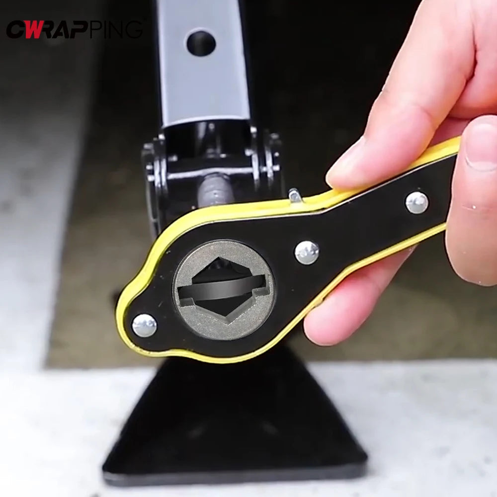 Car Jack Labor-saving Ratchet Wrench Efficient Tire Changing Vehicle Tool Hand-cranked Car Scissor Jack for SUV Auto Accessories CM World
