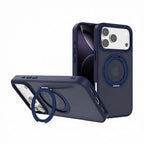 Cover For iPhone 17 pro case 17 Pro Max Case with 360° Rotatable Matte Magnetic Ring Hidden Stand Drop-Proof Protection