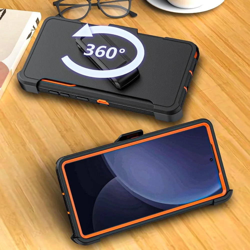 3IN1 OTT Heavy Duty Rugged Box Phone Case For Samsung Galaxy S26 S25 S24 S23 Plus Ultra Shockproof Armor Protect Cover with Clip