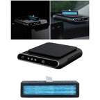 Solar Car Air Freshener 1200mAh Creative Air Purifier USB Rechargeable Smoke Remover Smart ON/OFF Portable Wireless Air Ionizer CM World