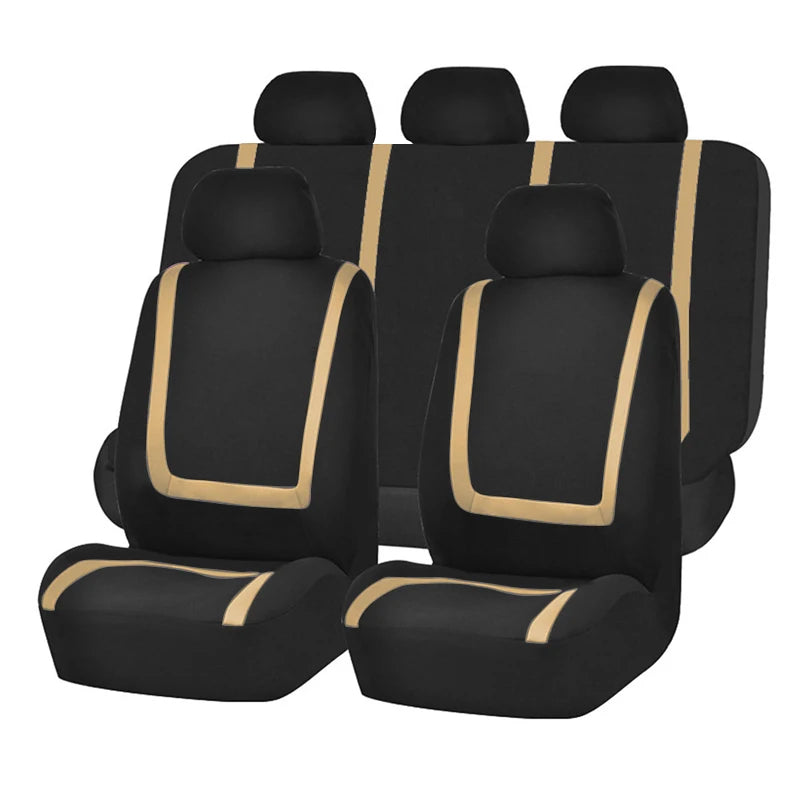 Universal Stripe Style Polyester Fabric Car Seat Covers car Leather Seat Covers CM World