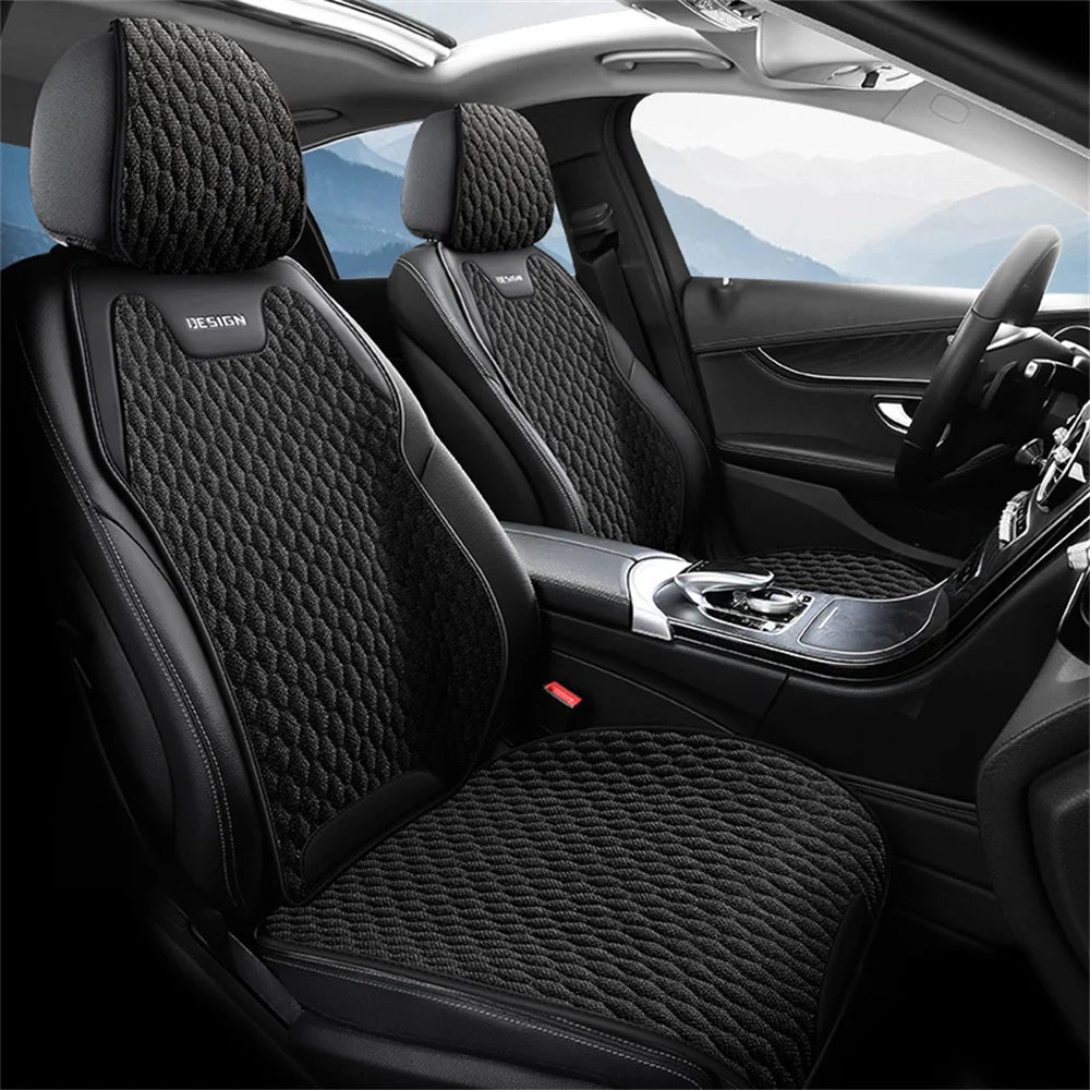 Flax Breathable Car Seat Cushion Universal Car Seat Cushion Protector Auto Durable Anti-slip Bottom Cover Seat Protection Pad CM World