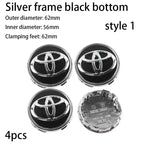 4pcs 62mm Car Styling Wheel Hub Center Caps Rim Cover Badge For Toyota Corolla Yaris CHR Rav4 Highlander Avalvn Camry accessory CM World