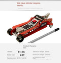 2.5 T Horizontal Jack Hydraulic Sedan Hydraulic Lifting Tool for Small Cars Extended Compression Bar