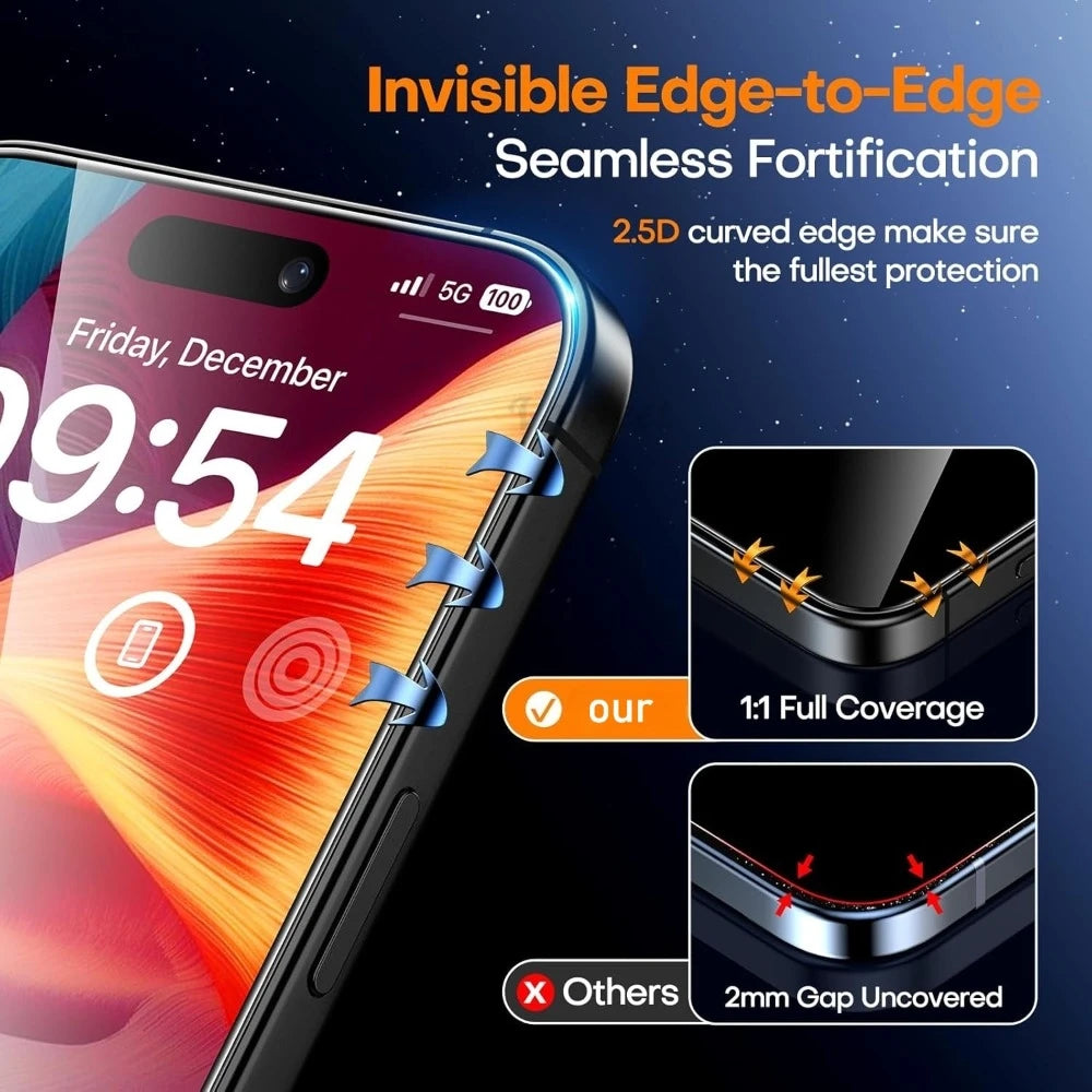 2PCS Full Cover Tempered Glass For iPhone Ultra Screen Protector iPhone 18 Pro Max Ultra Clear Scratch-Resistant Protective Film
