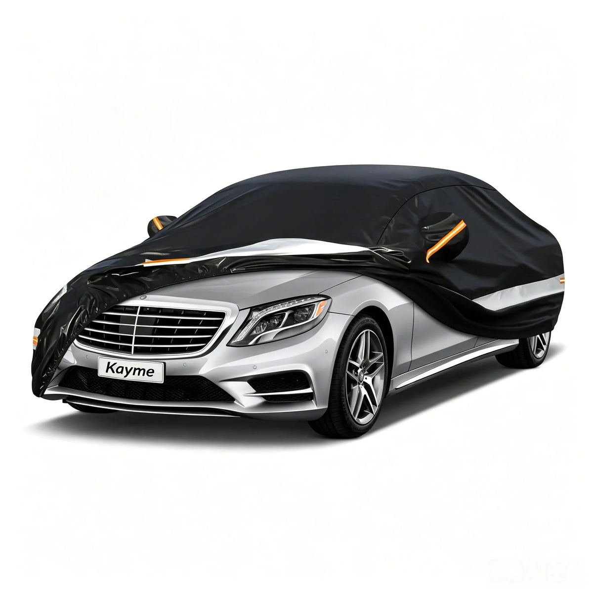 10 Layers Thick Car Cover 100% Waterproof Outdoor Rain Snow UV Dust Sun Protection Full Body Auto Cover All Season Universal Fit