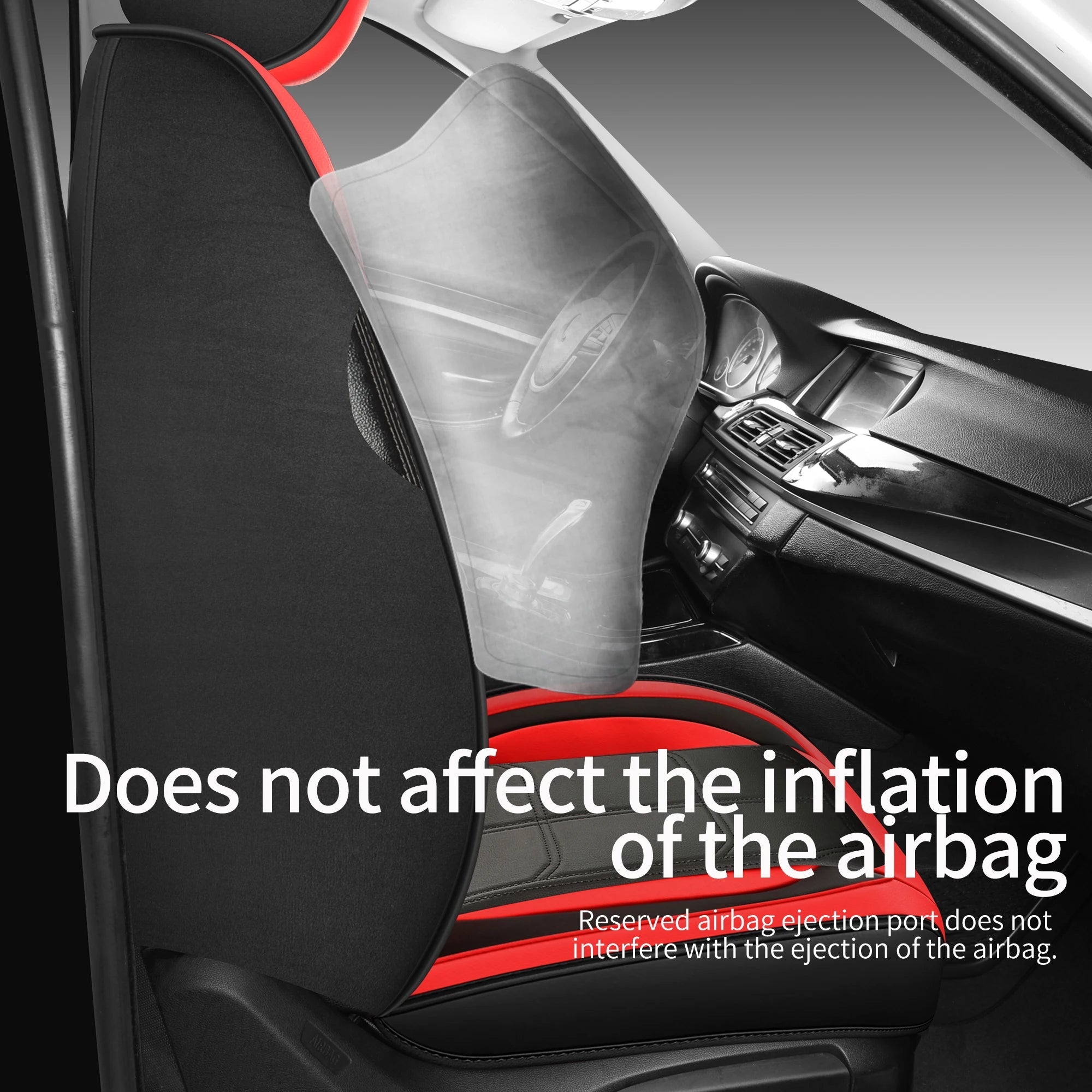 1pc Premium PU Leather Universal Fit Car Seat Cover All-Season Protector Mat with Soft Cushion Full Package Seat Cover CM World
