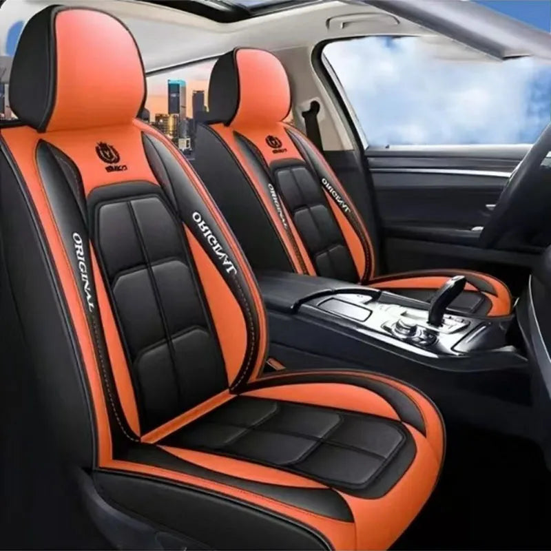 All inclusive seat cover, full leather car seat cushion, single seat driver and passenger seat cover, all season universal pad CM World