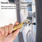 Closed Ball Tire 1/4inch FNPT Durable Closed Flow Tire Inflator Air Car Tire Air Chuck Inflator Pump Valve Connector CM World
