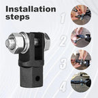 1/2 Inch Scissor Jack Adapter and Socket Adapter for Most Jacks Chrome Vanadium Steel Scissor Jack Adapter Drive Impact Wrench CM World