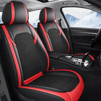 Premium 5 Seat Car Seat Covers PU Leather Ice Silk Fabric Full Coverage Split Headrest Non Slip Durable Universal Fit 95% Cars CM World