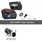 4K UHD Dash Cam WiFi Car Recording DVR Front and Rear Dual Lens Auto Car Camera with Night Vision Rearview Camera Loop Recording