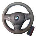 Car Steering Wheel Cover For BMW E81 E90 Pack M Sport M3 E91 E92 E93 E87 E82 E88 X1 E84 Hand-stitched Microfiber Leather