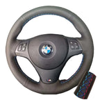 Car Steering Wheel Cover For BMW E81 E90 Pack M Sport M3 E91 E92 E93 E87 E82 E88 X1 E84 Hand-stitched Microfiber Leather