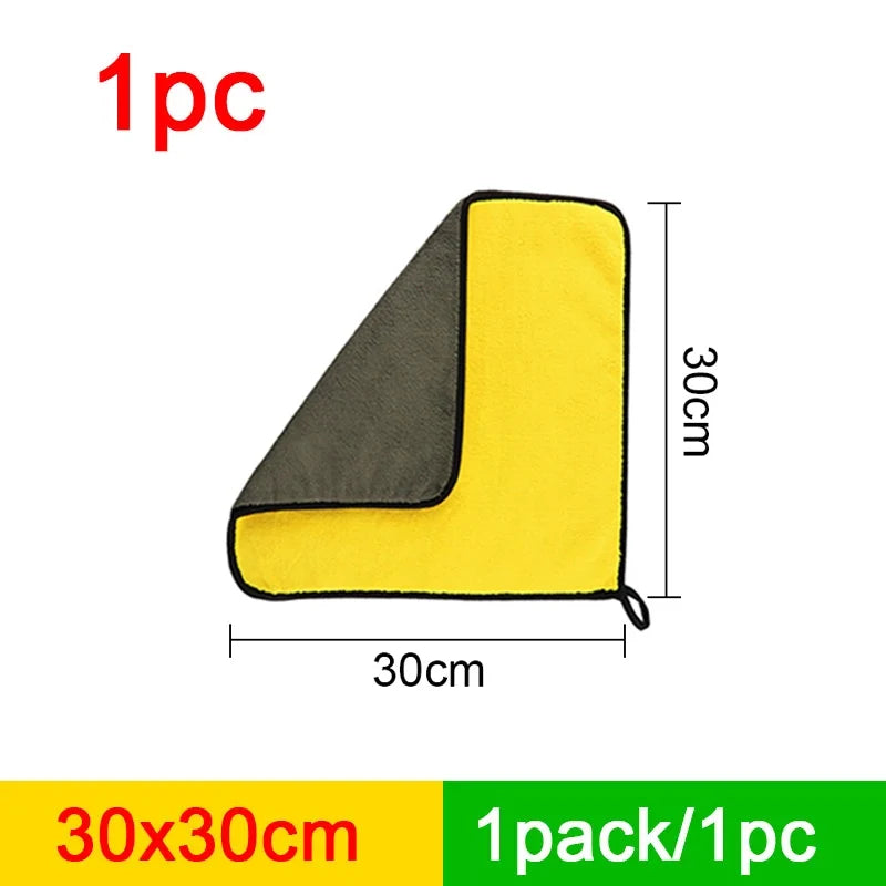 SEAMETAL Microfiber Car Wash Towel Ultra-Soft Scratch-Free Car Cleaning Towel Double-Side 400GSM Drying Cloth High Absorbency CM World