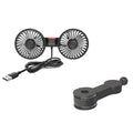 Car Fan  3-speed Car Seat Back Cooling Fan USB Charge Dual Head Fan 360 Degree Rotation Neck Cooler for Summer Car Accessories CM World