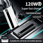 200000mAh 120W Power Bank Super Fast Charging Battery High Capacity Digital Display Power Bank For Xiaomi Iphone Samsung Car Mobile World