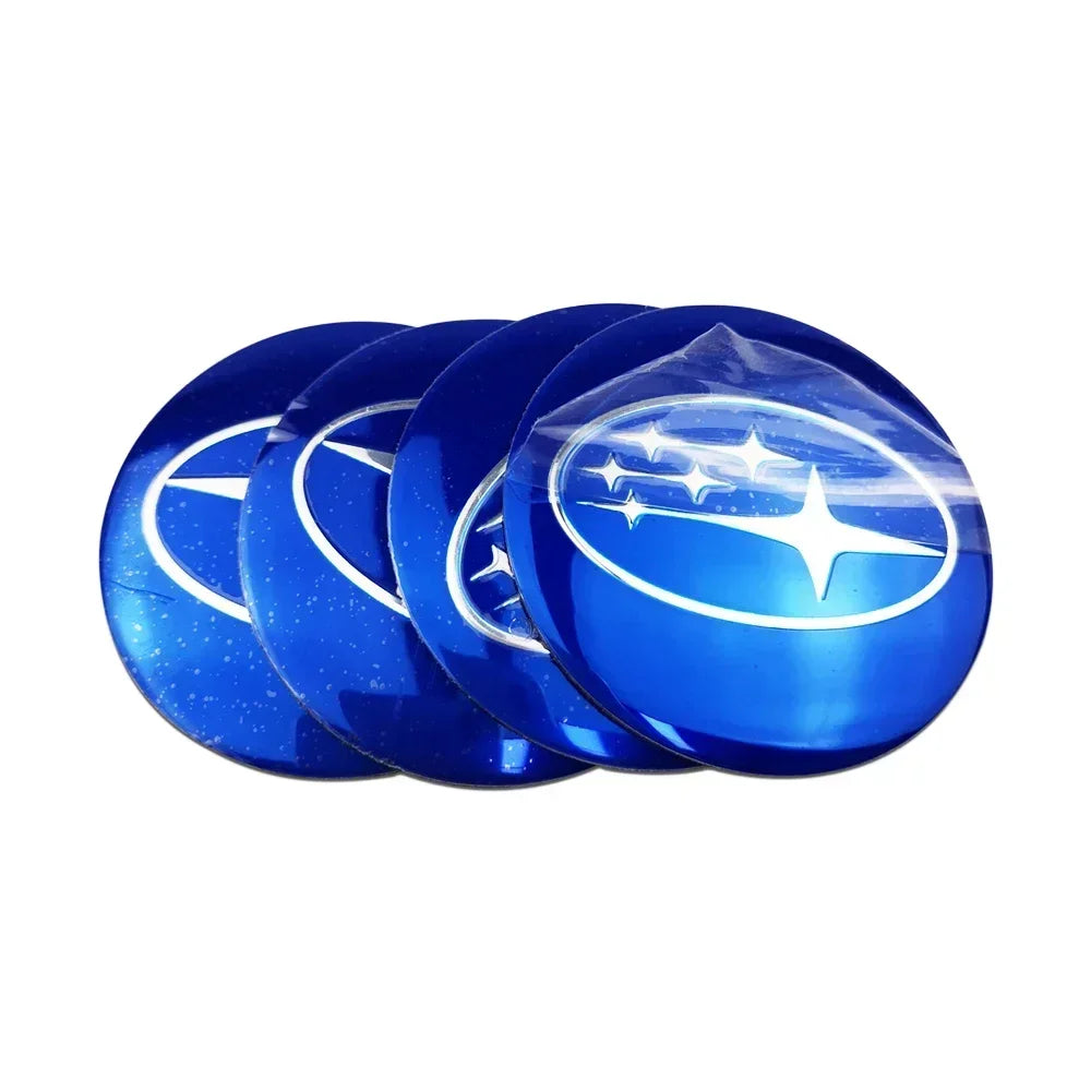 4pcs 56mm Car Wheel Center Hub Caps Sticker for Subaru Outback Legacy Forester Impreza Tribeca WRX BRZ STI Accessories CM World