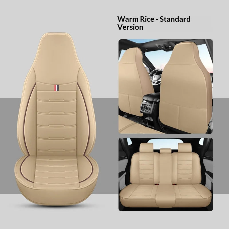 Universal Five-Seater Car Seat Cover with Integrated Headrest Cover Suitable for Most Cars Vehicle Seat Cushion Protector CM World