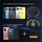 360° Foldable Magnetic Phone Mount! 2025 New Vacuum Suction Cup, Ultra-Strong Adsorption Alloy Bracket for Cars & Desktops CM World