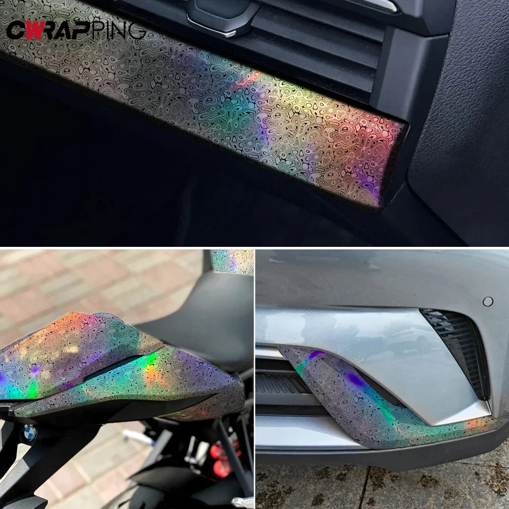 Car Adhesive Vinyl Wrap Film PVC Anti-Scratch Auto Body Decoration Air Release Wrap Sticker Modified Film for Car Accessories Car Mobile World