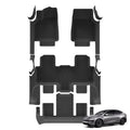 Smabee for Tesla Model Y L 6-Seat 2025 2026 Car All Weather Floor Mats With Door Sill Cover TPE 3D Waterproof Accessories Black