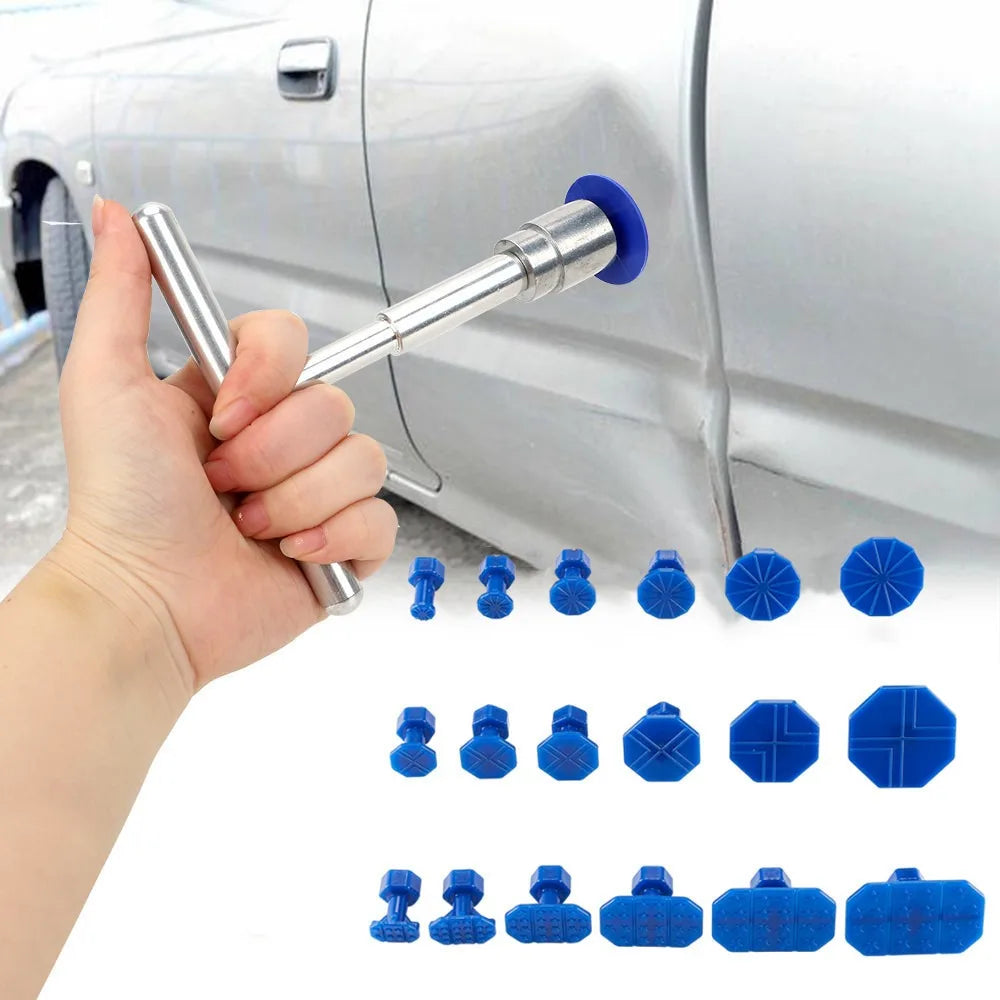 Car Body Paintless Dent Repair Tool Set Auto Part Mechanical Sheet Metal Slide Suction Cup Puller Glue Kit CM World