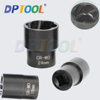 22 Piece Twist Broken Damaged Bolt and Nut Extractor Set 1/2" and 3/8" Drive Impact Lug Nut Remover Socket Tool CM World