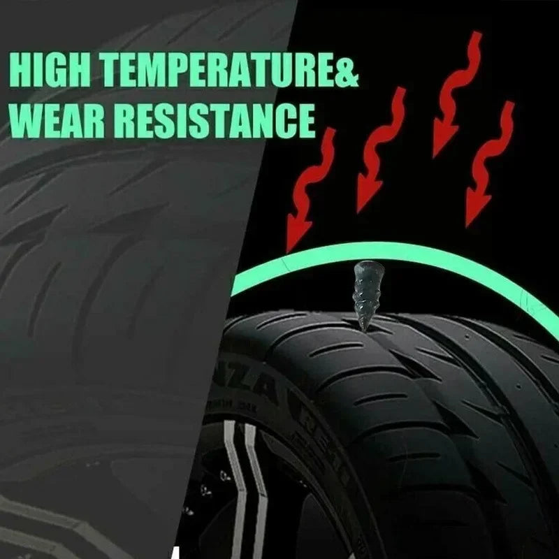Car Vacuum Tyre Repair Neil Car Truck Motorcycle Scooter Rubber Tire Puncture Repair Tool Set Glue Repair Tire Film Rubber Nail CM World