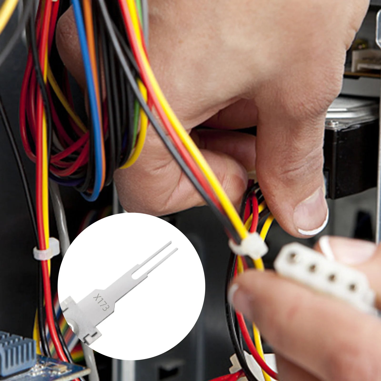 Double headed detachable terminal pin extraction tool suitable for AMP Metri Pack  Molex connectors, and General Motors repair CM World