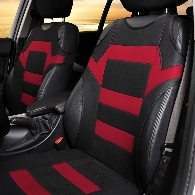 2PCS Wear Resistant Car Seat Covers Sports Tank Top Style Car Front Seat Cushion Cover Universal Protector Car Accessories