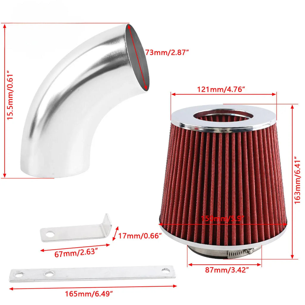 E46 3 Series 323 325 328 330 Cold Air Intake Kit Filter + Pipe For 1999-2005 BMW Engine