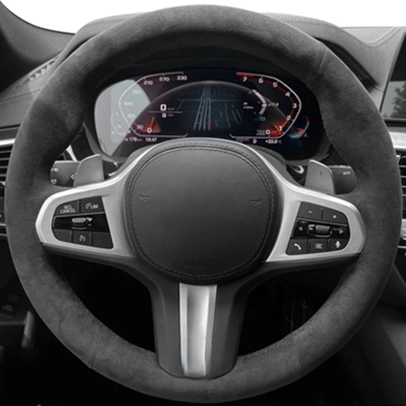 Anti-Slip Suede Car Steering Wheel Cover For BMW M Sport G30 G31 G32 G20 G21 G11 G12 G14 G15 G16 X3 G01 X4 G02 X5 G05 X7 G07 CM World