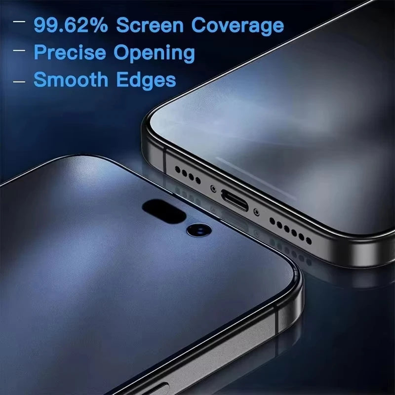 1-5PCS Matte Privacy Tempered Glass Screen Protector For iPhone 18 Pro Max 17 16 15 14 Plus 13 12 11 XR XS Dust Free Instal Film