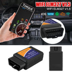 ELM327 WIFI V1.5 OBD2 Scanner OBDII Adapter Car Accessories For IOS Android 1PC Auto Diagnostic Scan Tool Car Fault Code Reader Car Mobile World
