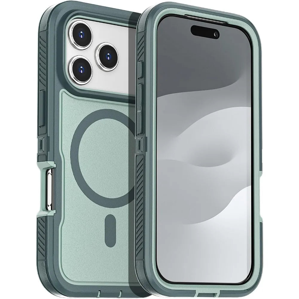 Matte Clear Magnetic OTT Phone Case for IPhone Air 17 16 15 14 Plus 13 Pro Max Anti-Slip Grip & Wireless Charge Protector Cover Car Mobile World