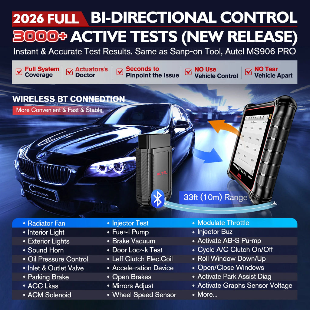 Autel MaxiCOM MK900-TS OBD2 Scanner TPMS Programming Tools TPMS System Health Check All System Automotive Diagnostic Tools CANFD/DOIP PK MK808S TS