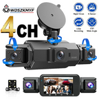 Car Dash Cam 3/4 Channel 360° 1080P HD 4 Lens DVR Camera Night Vision G‑Sensor 24H Parking Motion Loop Record Detection Recorder