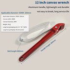 1Pc 12 Inches Belt Wrench Oil Filter Puller Strap Spanner Chain Wrench Adjustable Strap Opener Cartridge Disassembly Tool