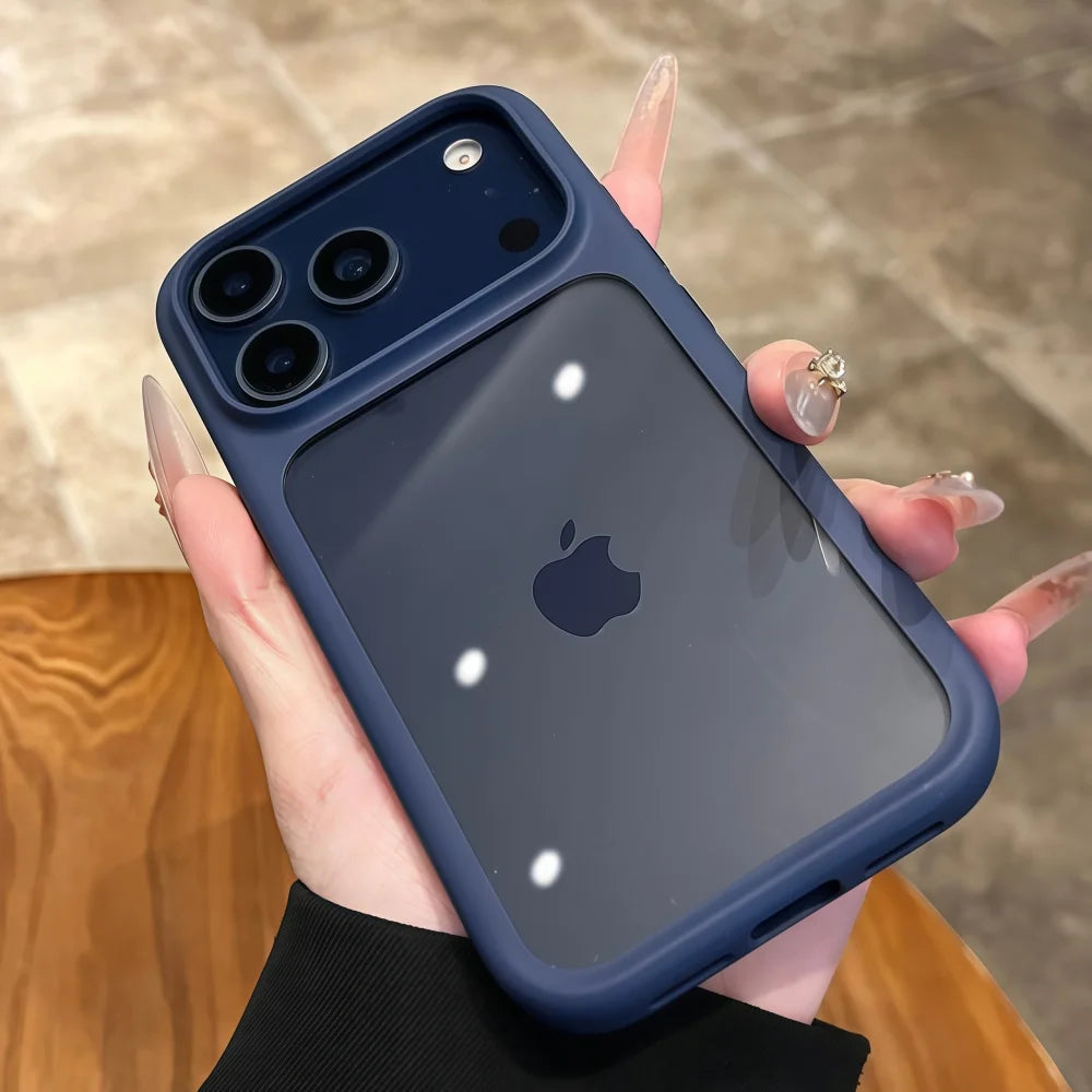 Intelligent Camera Touch Button Crystal Clear Phone Case for iPhone 17 Pro Max 17 Pro 17 Air Transparent Shockproof Cover Funda Car Mobile World