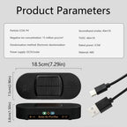 Solar USB Car Air Purifier Auto-Switch Power Safe Ozone Ion Tech Dual-mode Vehicle-mounted Ion Active Oxygen Dual-core Purifier CM World