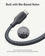 Anker 544 Cable  USB C to USB C Cable (240W, 6 Ft) Bio-Braided USB C Charger Cable Fast Charge for MacBook Pro iPad Pro