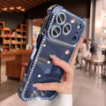 Luxury Bling Diamond Bumper Camera Protection Case For iPhone 17 16 15 14 13 Pro Max Airbag Anti-knock Transparent Soft Cover