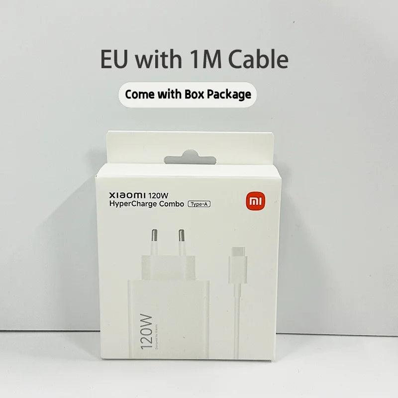 Original Xiaomi Charger 120W Fast Turbo Charge Hypercharge Adapter Xiaomi 12 13 14 15 17 Ultra Redmi Note 15 POCO F8 Ultra X7 X8 Car Mobile World