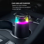 HEPA Filter Usb Air Purifier Car Home Negative Ion Odor Smell Removal Small Air Freshener  Electrical Appliances  White Black CM World