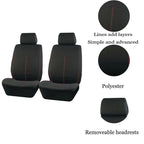 AUTOKING 4pcs/9pcs  Universal Polyester Car Seat Cover Set Car Accessories Interior Fit For Most Car, Truck, SUV, or Van CM World