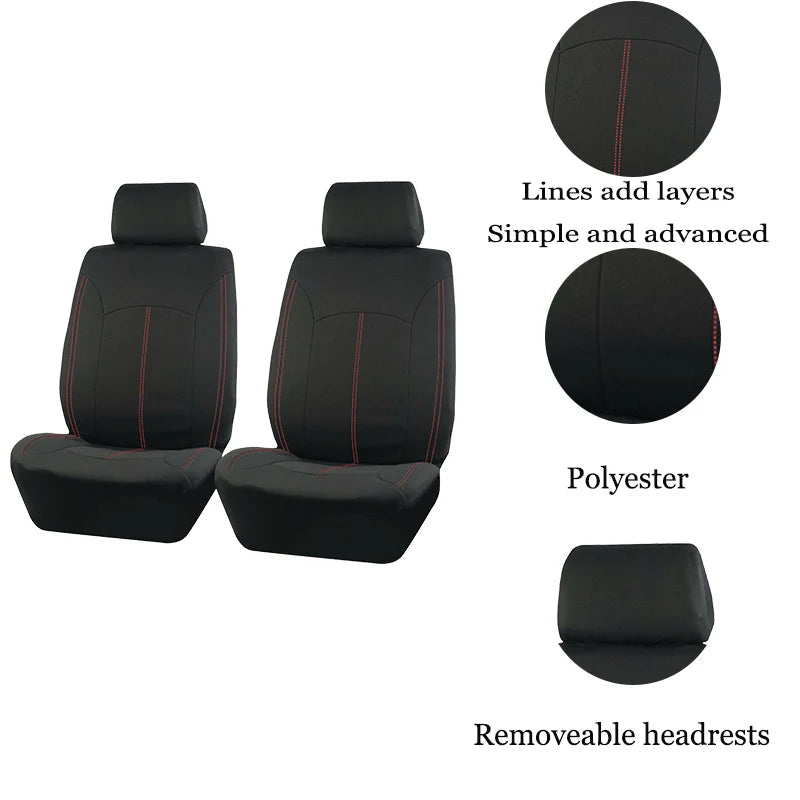 AUTOKING 4pcs/9pcs  Universal Polyester Car Seat Cover Set Car Accessories Interior Fit For Most Car, Truck, SUV, or Van CM World