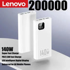 Lenovo 140W CCC Power Bank 500000mAh High Capacity Super Fast Charging Portable Battery Charger for iPhone 12-17 Samsung 2026 Car Mobile World