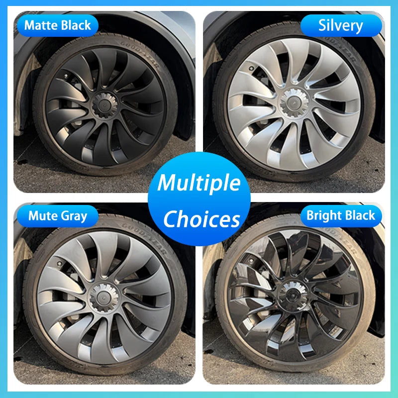 For Tesla New Model Y Juniper 2025 4PCS Hub Cap Car Replacement Wheel Cap 20Inch Performance Automobile Hubcap Cover Accessories CM World